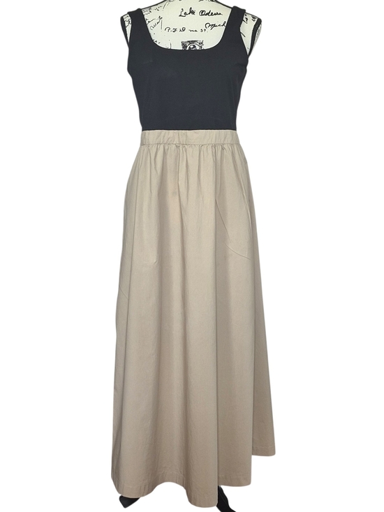 Cynthia Rowley Dresses & Skirts - Cynthia Rowley Cotton Maxi Dress L Colorblock Pockets Square Neck Coastal Chic